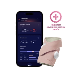 Dream Sock TM – Owlet Okos zokni 0-18 hónapig, matt rózsaszín