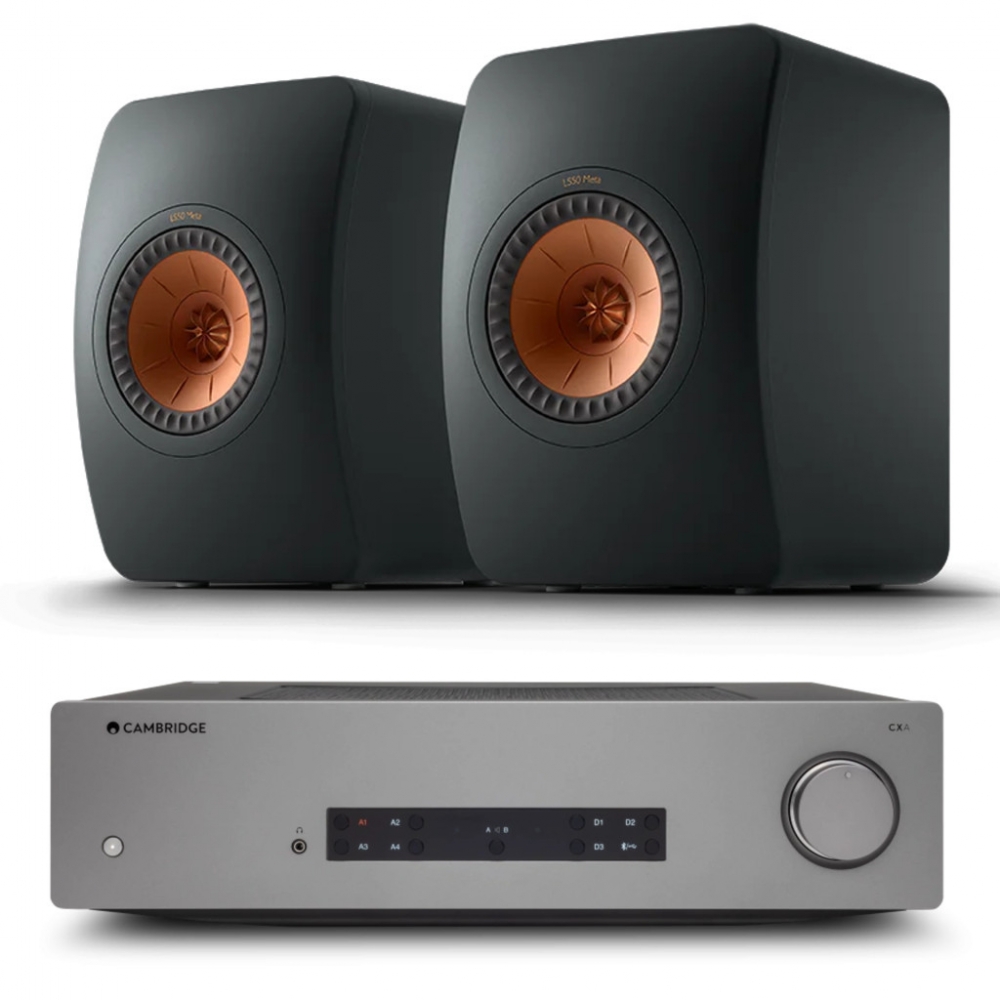 CXA81 MkII sztereó integrált erősítő + KEF LS50 Meta polcsugárzó pár, fekete