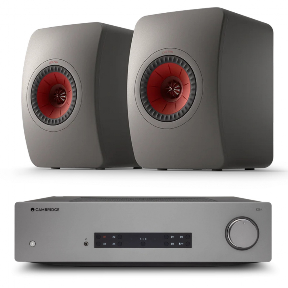 CXA81 MkII sztereó integrált erősítő + KEF LS50 Meta polcsugárzó pár, titánium