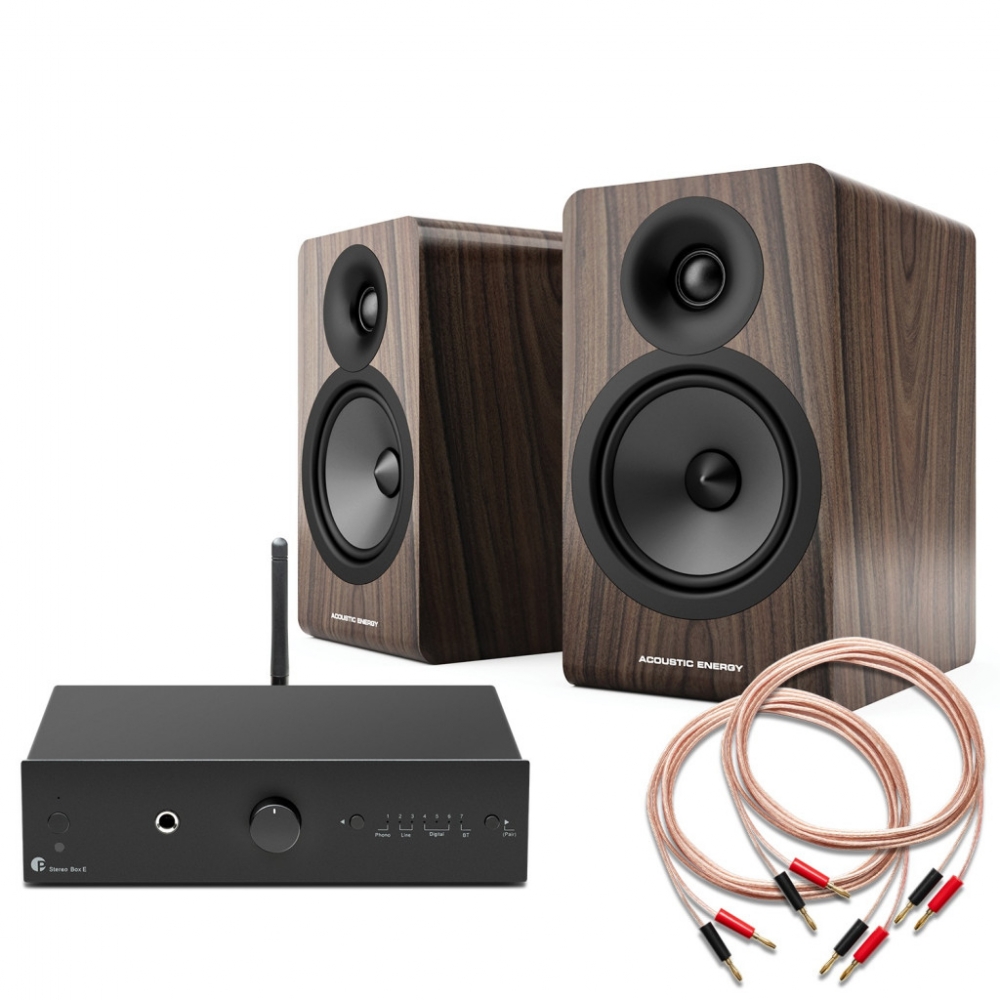 Stereo Box E, Acoustic Energy AE100 mkII - Komplett hifi összeállítás, fekete-dió
