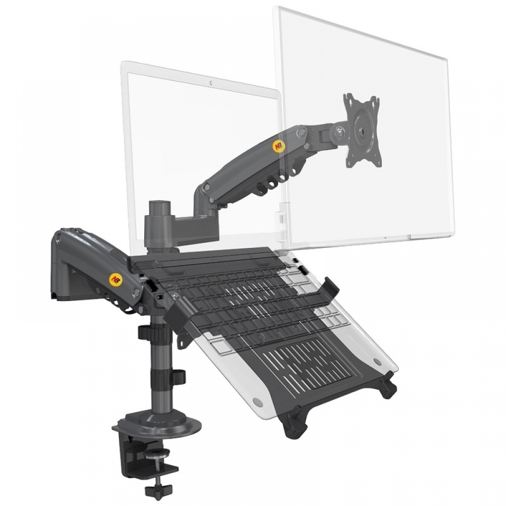 H180FP monitorkar 2 karos, gázrugós, laptoptálca