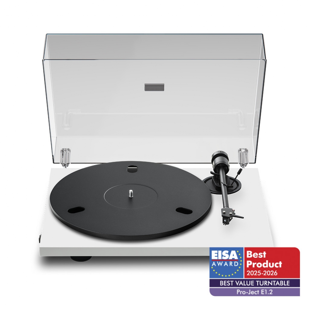 E1.2 Phono - Plug & Play lemezjátszó phono előerősítővel, lakk fehér