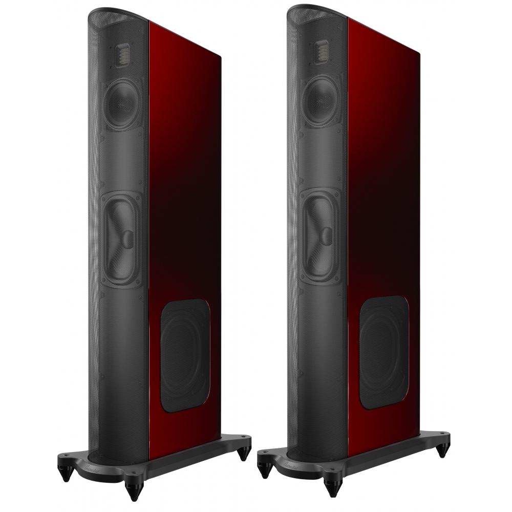 T44 Álló hangfal pár, lakk piros