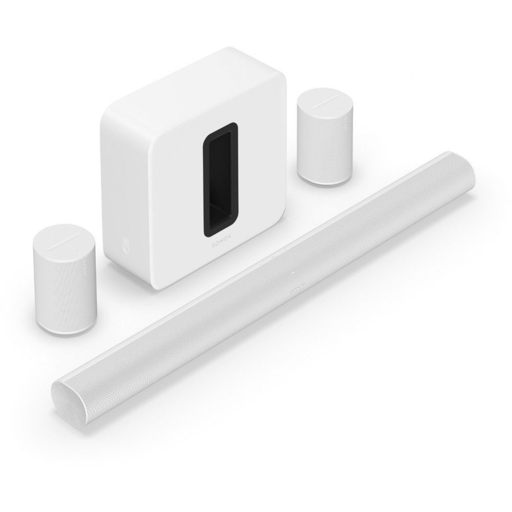 Arc Ultra fehér + Sonos Sub 4 + 2x Sonos Era 100 Házimozi rendszer