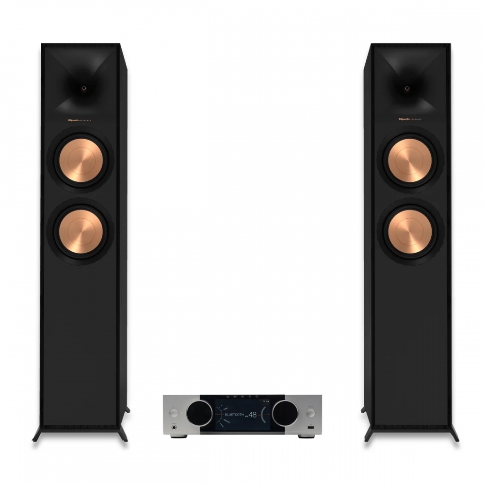 MUSE Y-40 + KLIPSCH R-600F sztereó szett, ezüst