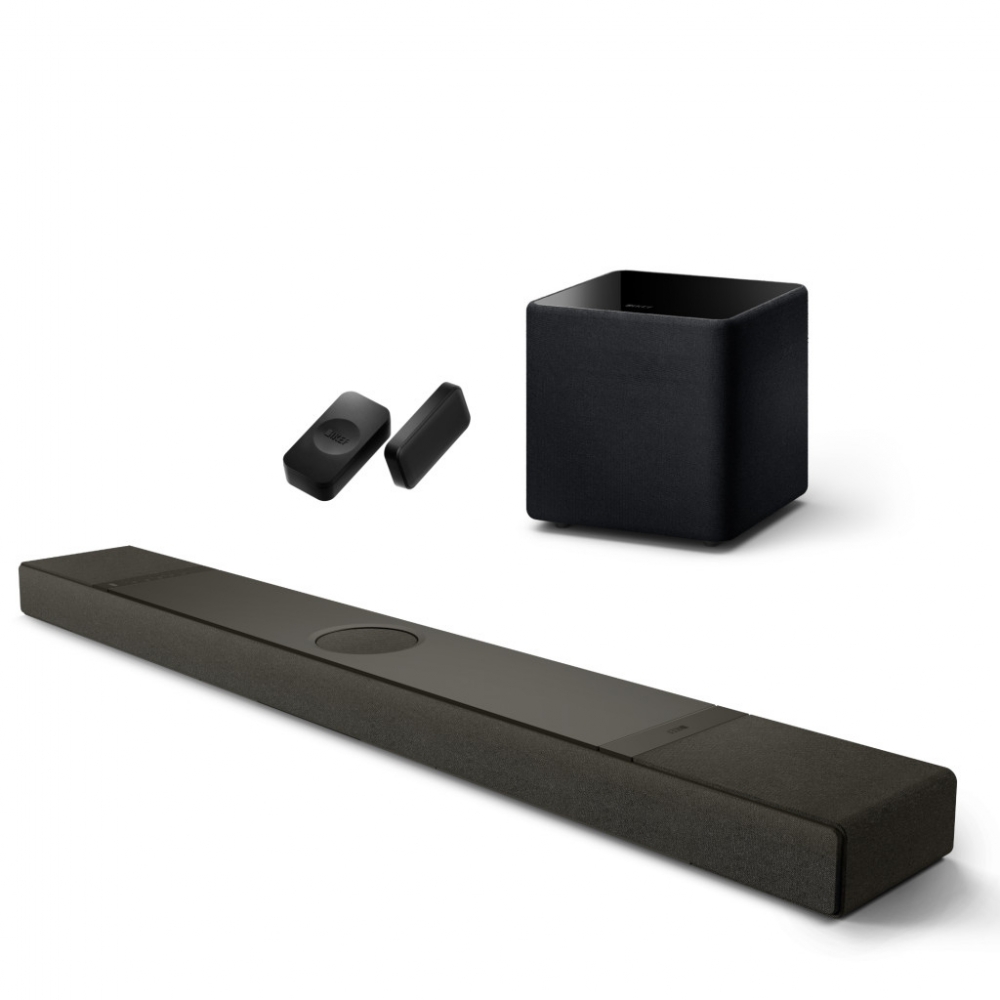XIO Soundbar (fekete) + Kube 8 mélyláda (fekete) + KW2 vezeték nélküli adapter